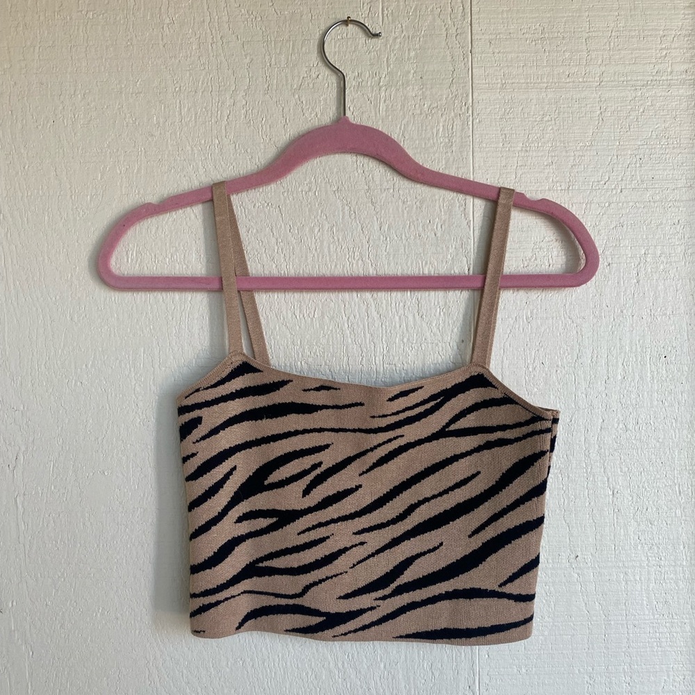 LULUS- tiger print crop top